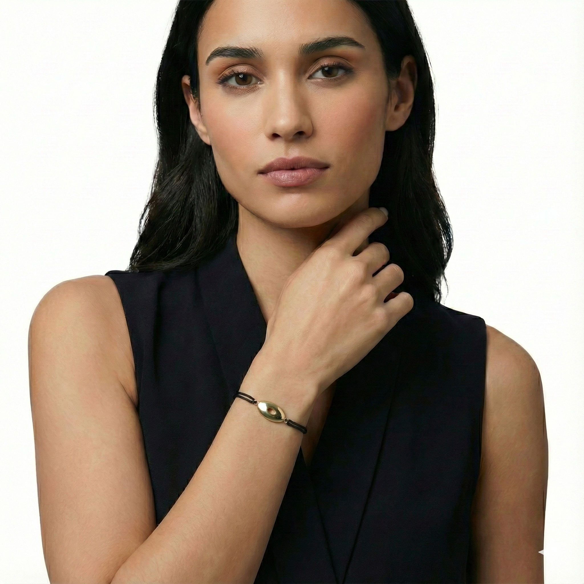 Pulsera Cordón Elipse de Eyhses en Oro Amarillo 18k